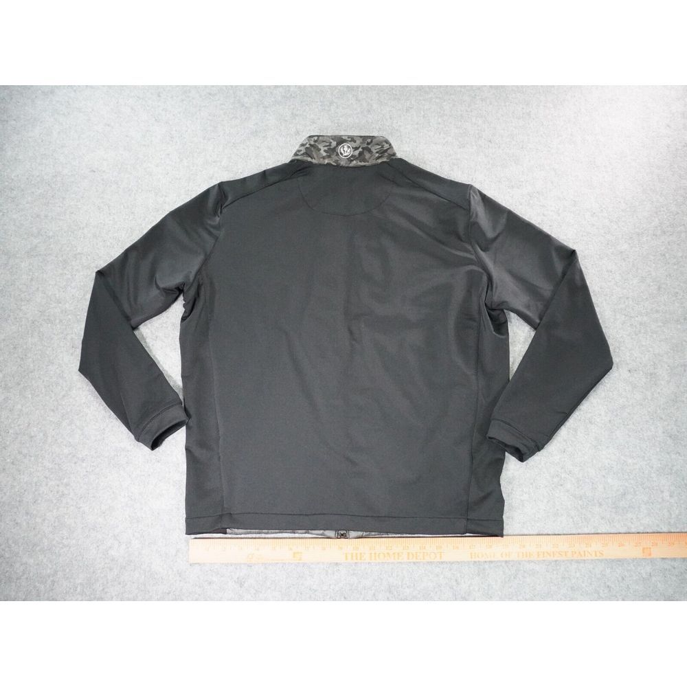 Donald Ross Jacket Mens Medium Black Gray‎ Camo Long Sleeve Full Zip Hybrid Golf - Picture 9 of 11